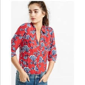 Express Red Floral Portifino Shirt